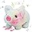 Hopearl Walking Piggy Pet Interactive Crawling Piglet Electronic Plush Toy Pig Oink Twitch Nose Wag Tail Animated Gifts for Toddlers Birthday, Rainbow, 8\'\'