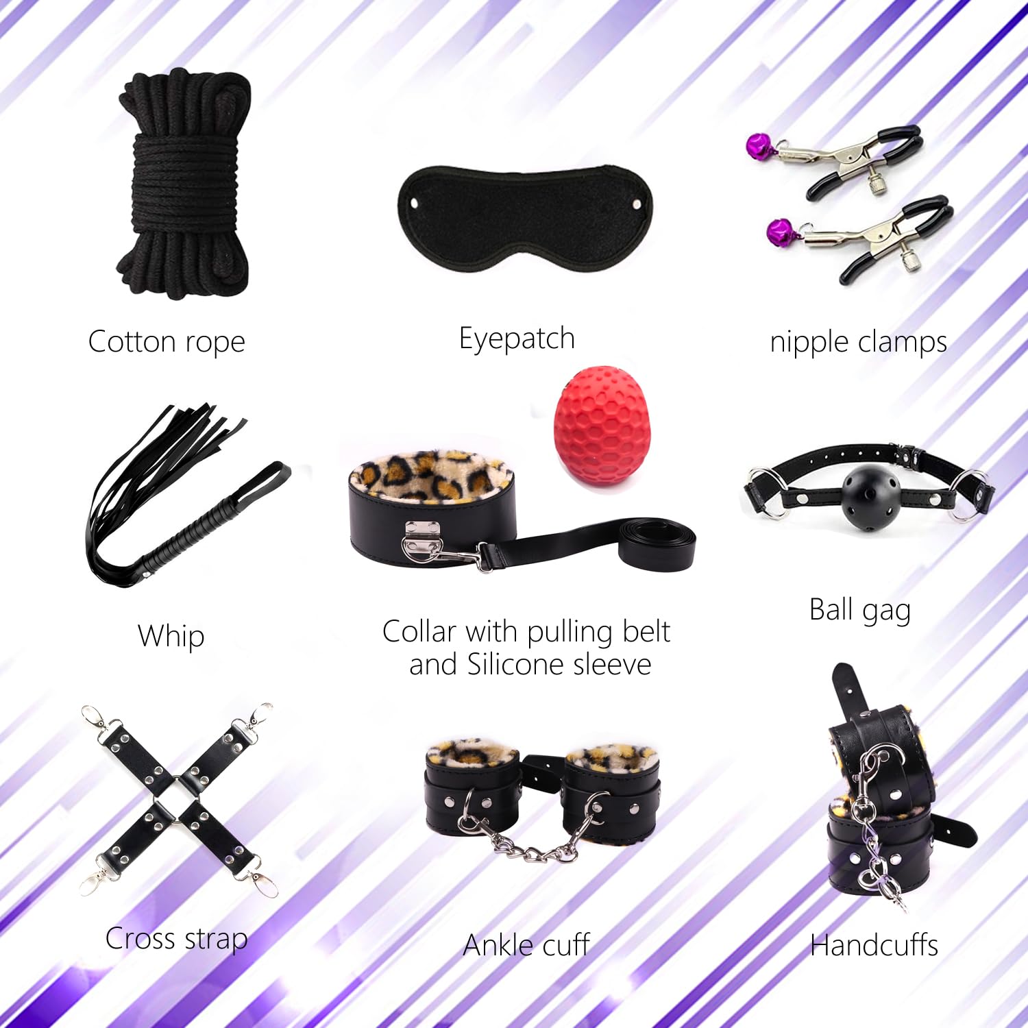 30pcs BDSM Kit Bondaged kit Adult,Sex Toy kit for Adult Toys,Restraint Set for Sex Accessories BSDM Toys for Couples,Sex Things for Couples Kinky,Sex Toy Set Sex Kits Sexual Pleasure Tools for Women