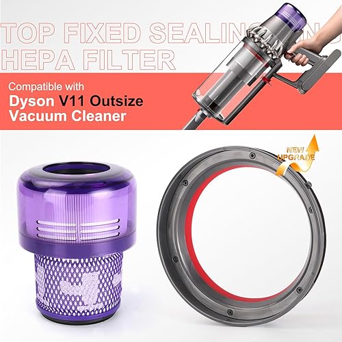 Miniatura 2 de Repuesto para anillo de sellado y filtro de contenedor de polvo Outsize SV16 SV29 compatible con Dyson Outsize V11AbsolutePlusGen 5Extra 970423-01