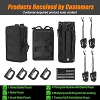 Vista 2 de Upgraded Sports Water Bottles Pouch Bag, Tactical Drawstring Molle Water Bottle Holder Tactical Pouches, Travel Mesh Water Bottle Bag Tactical