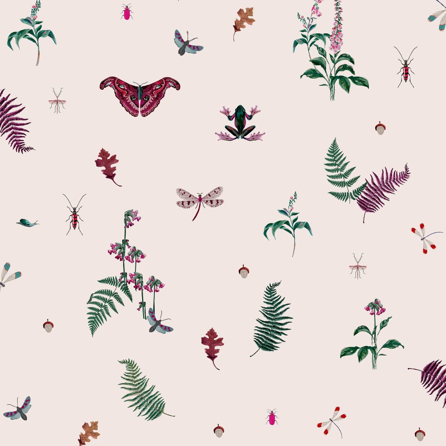 Graham & Brown Joules Midnight Beasts Blush Crème Papier peint