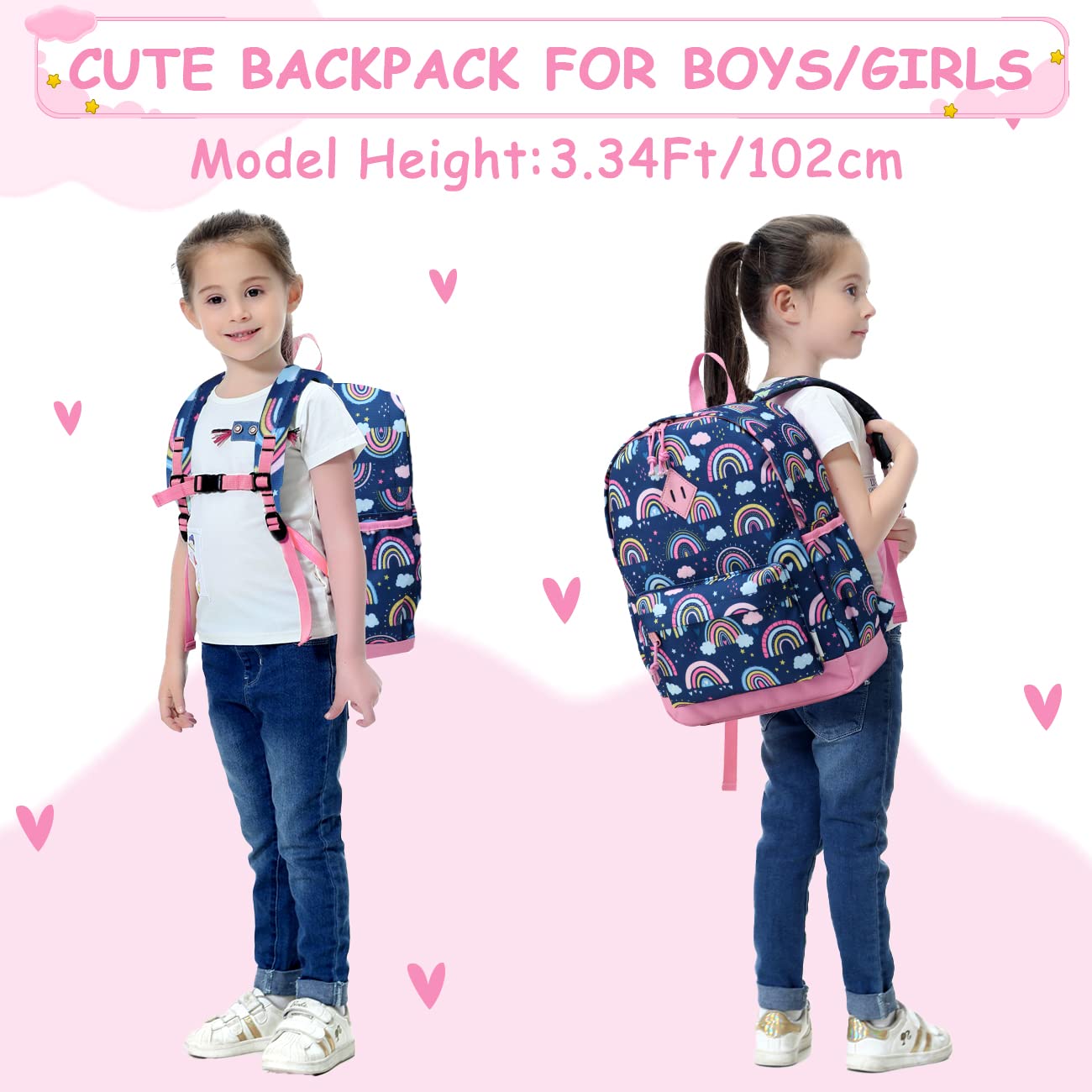 VASCHY Sac à Dos Enfants, Cartable Garçons Maternelle 4-6 Ans Mignon Léger Imperméable Sac a Dos Dinosaure Licorne pour A4 Dossiers Primaire Préscolaire avec Sangle de Poitrine