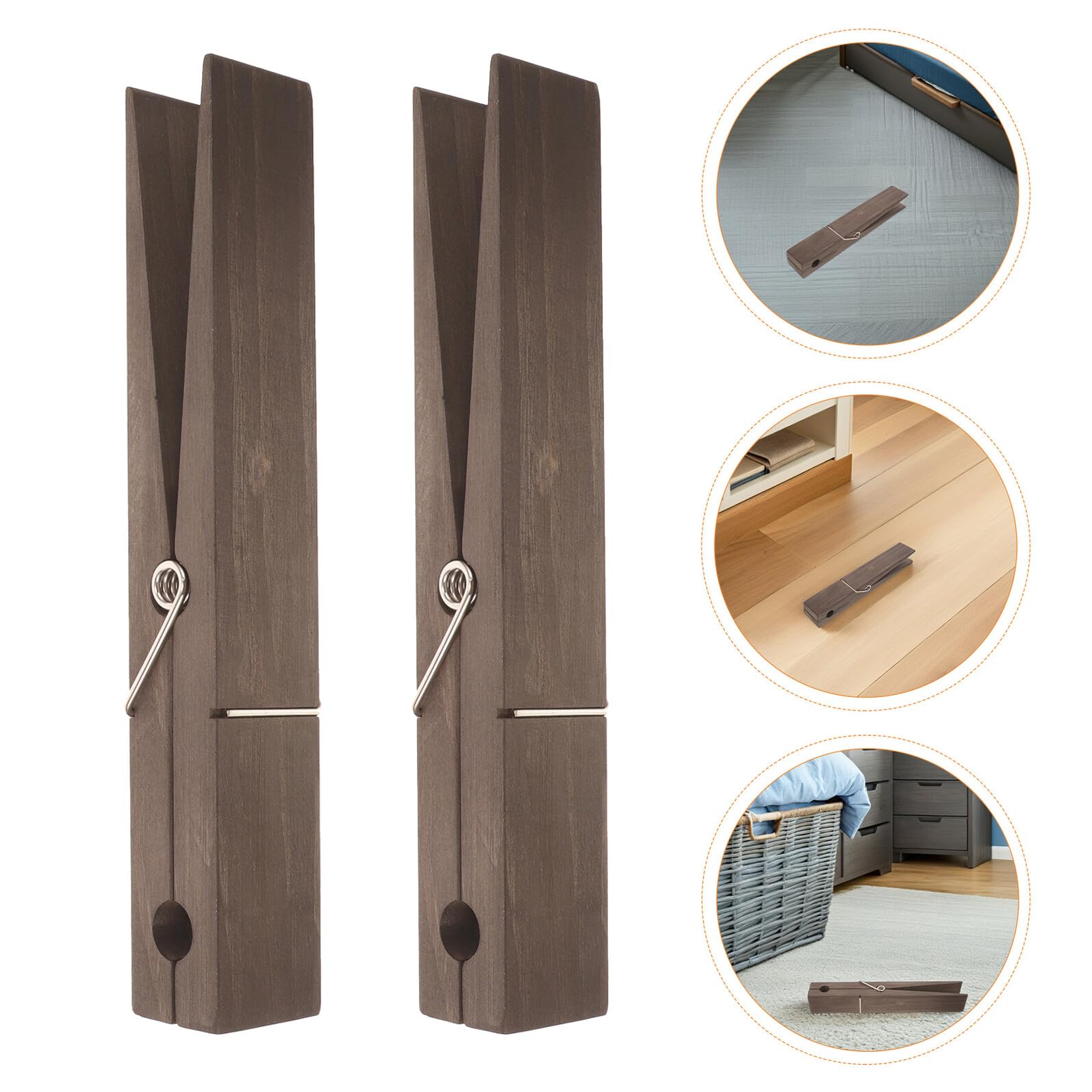 Toallero Rústico Gigante de Madera 30 CM 2 Pinzas para Ropa y Toallas Gancho de Pared Decorativo para Baño y Lavandería Soporte Resistente para Colgar Textiles Gruesos