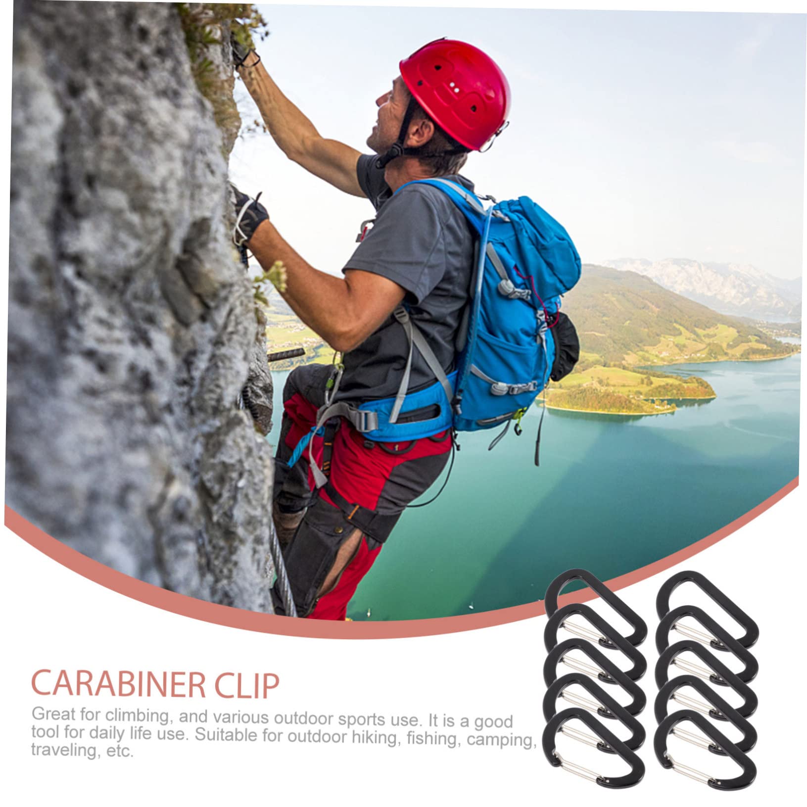 Toyvian Fibbia Per Arrampicata In Montagna Accessori Moschettone Fibbie Per Arrampicata Moschettone A Molla Moschettone A Clip Accessori Per Appendere La Schiena Moschettoni A
