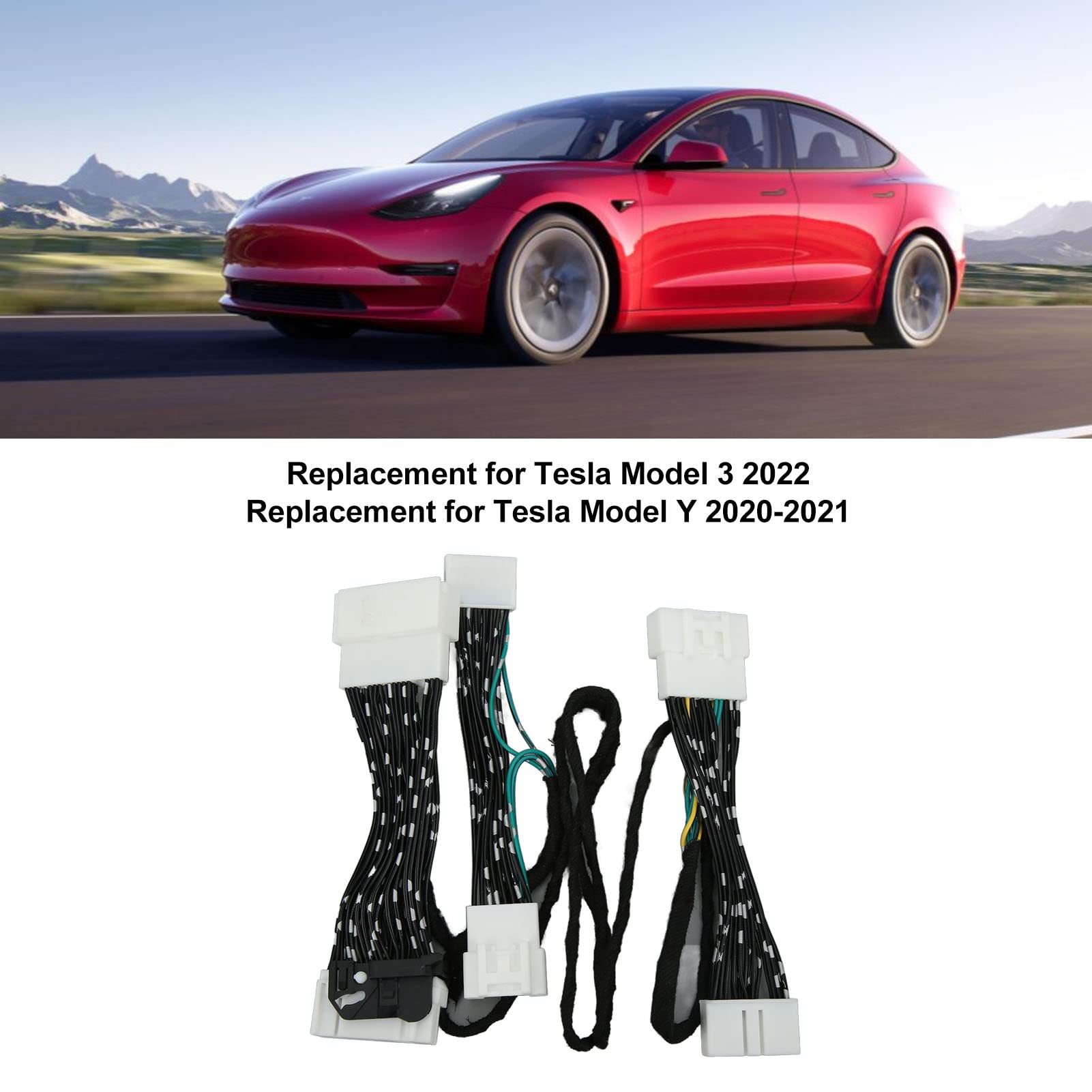 Faisceau de Câblage de Haut-parleur de Klaxon de Voiture pour Modèle 3 2022 pour Modèle Y 2020-2021, Faisceau de Câbles Transmission de Données Stable Remplacement de