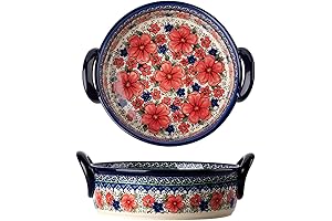 Vintage Cherry Blossom Round Baking Dish