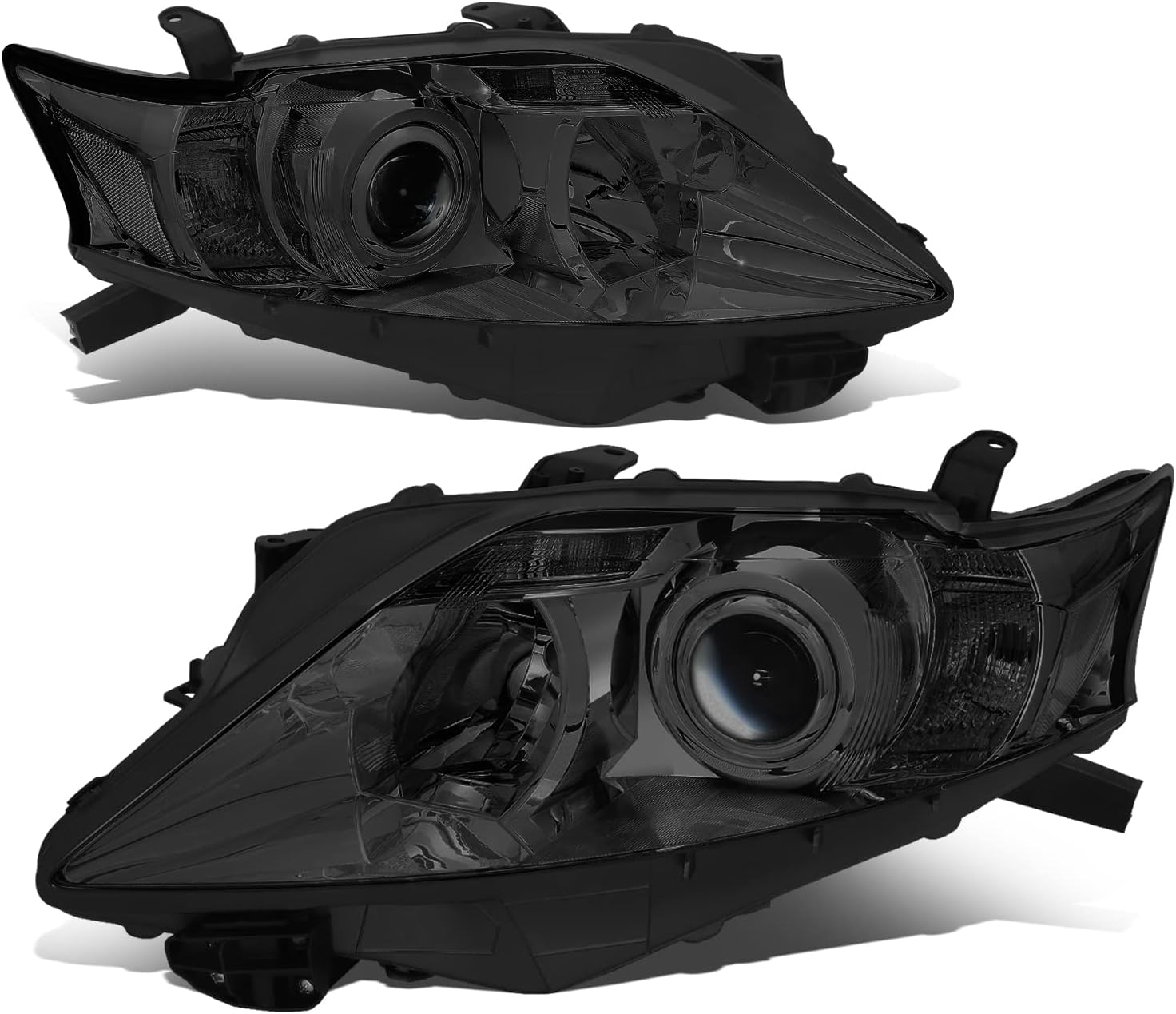 DNA MOTORING HL-OH-RX35010-SM-CL1 Pair of Factory Headlights Compatible with 10-12 Lexus RX350,Chrome/Smoked
