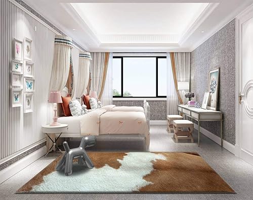 Miniatura 2 de Alfombra de pasillo para el hogar, alfombra de piel de vacuno gruesa antideslizante, alfombra de entrada, alfombra de piso para sala de estar,