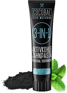 COCOBAE Aktivkohle-Zahncreme 3-in-1, 75 ml