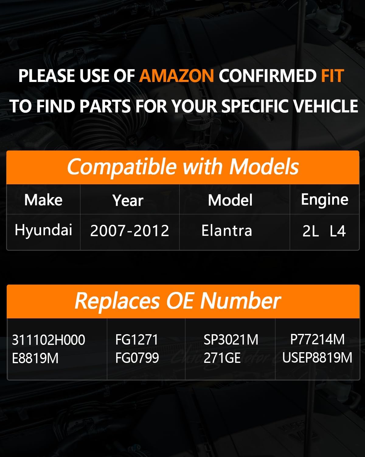 OKLPF Eletric Fuel Pump Assembly Compatible with 2007 2008 2009 2010 2011 2012 Hyundai Elantra 2.0L L4 Replace number E8819M SP3021M