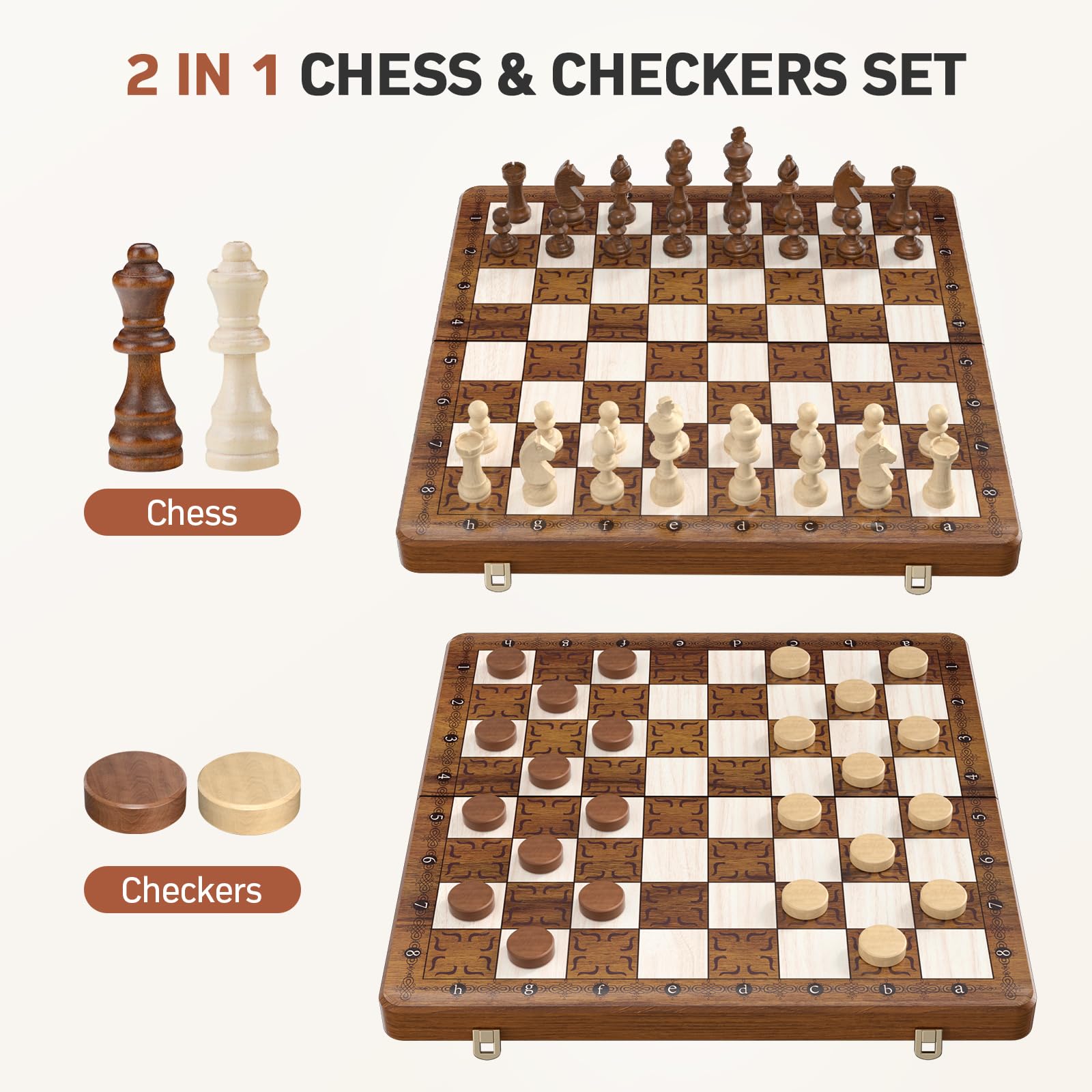 Sarr Klith Chess Set and Checkers 2IN1 - Image 3