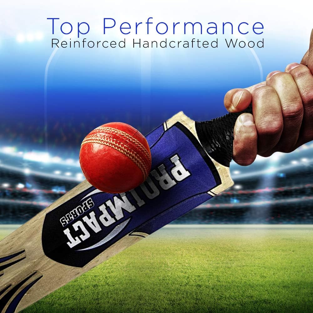 Pro Impact Cricket Bat - Full Size, Lightweight & Strong - Ideal Training or Practice for Home or Club Play