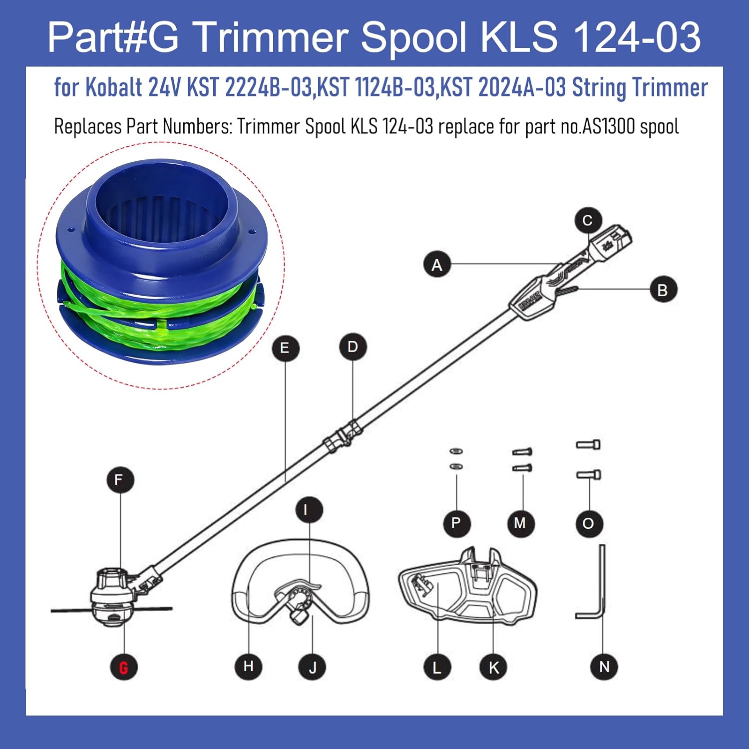 4PC 0.080‘’ 16ft Replacement Trimmer Spool view 6
