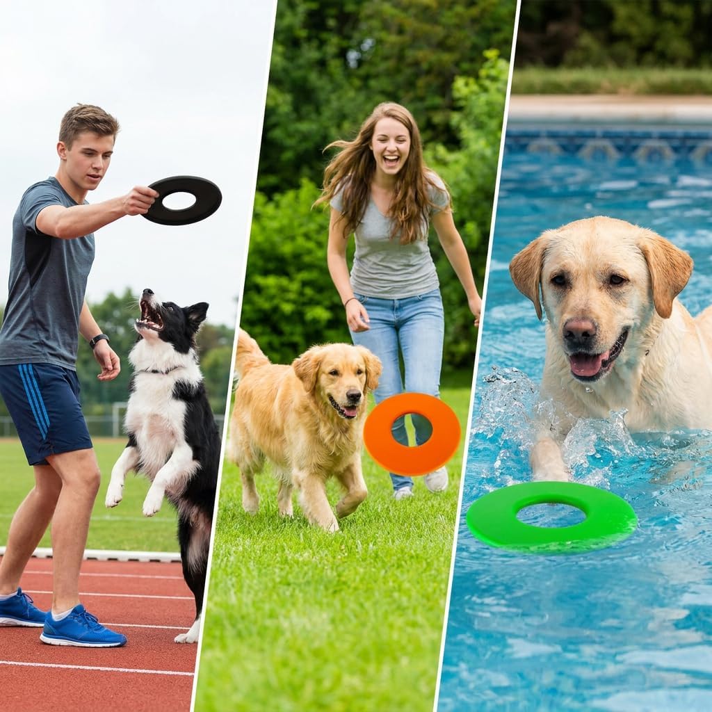 Dog Flying Disc Lightweight, Pets Dog Flying Disc, Floating Water Dog Toy, Dog Launchers Toy, The Best Gift for Your Lovely Pet image 2