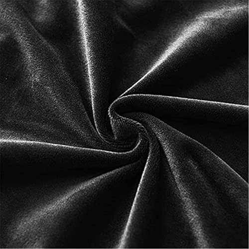 Miniatura 6 de Velvet Large Chair Covers, Stretch Soft High Back Chair Covers, Chair Protector Seat Slipcover for Dining Room Kitchen Decor (Set of 6,Black)