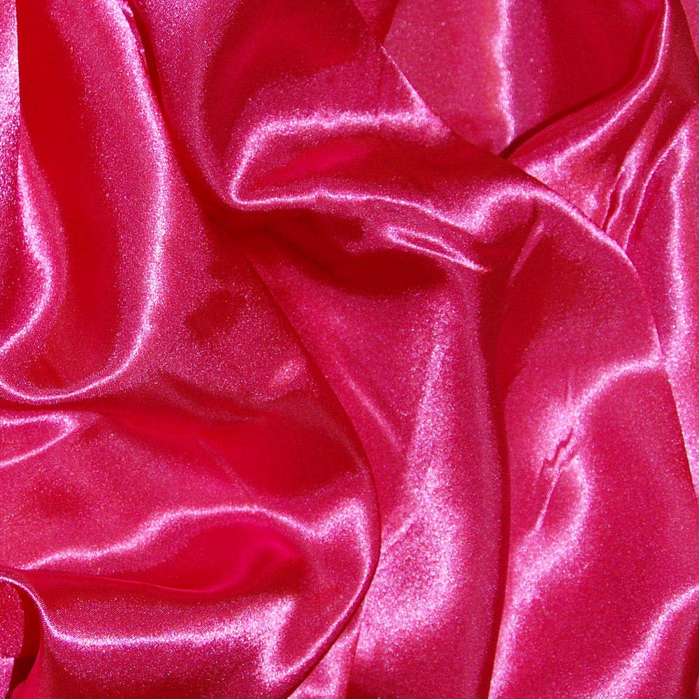 Cerise Silky Satin Fabric by The Meter Polyester 150cm 60 Inch Wide