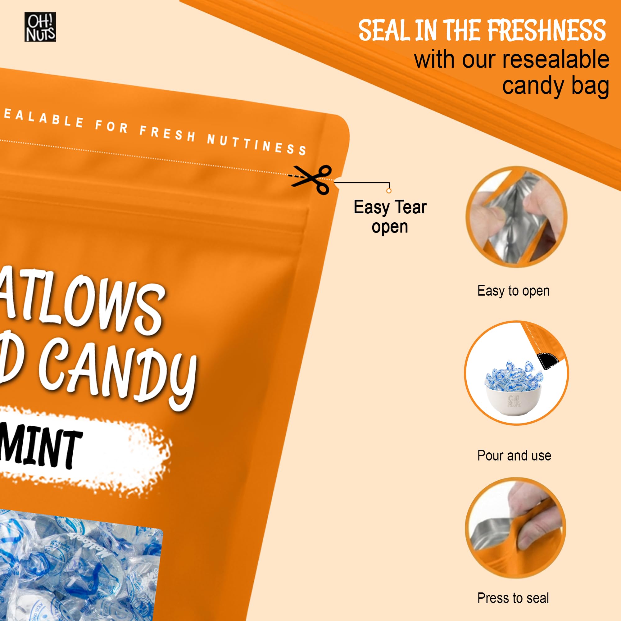 Matlow's Hard Mint Candy, 0,9 kg Oh! Nuts