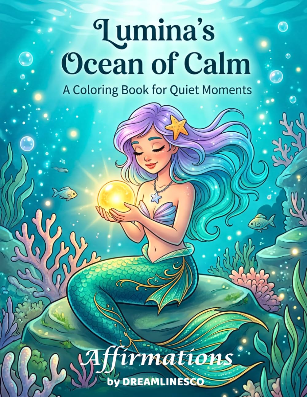 Lumina's Ocean of Calm: A Coloring Book for Quiet Moments with Affirmations (Book 1: The Mermaid Who Found Her Voice / La Sirena Que Encontró Su Voz)