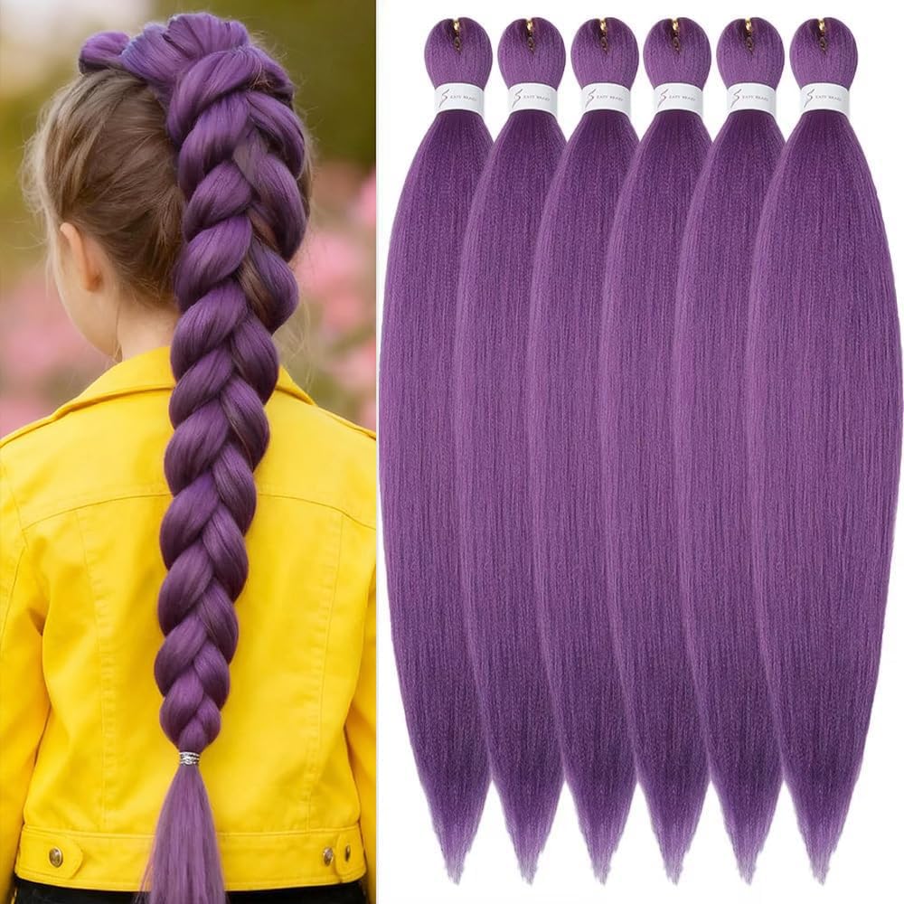 YDDM Capelli Per Treccine Africane Rosa Extension Treccine Texture Yaki Easy Install per Principianti 20 Pollici 3 Pezzi Capelli Leggeri e Naturali per Box Braids, Twist e Crochet — view 50