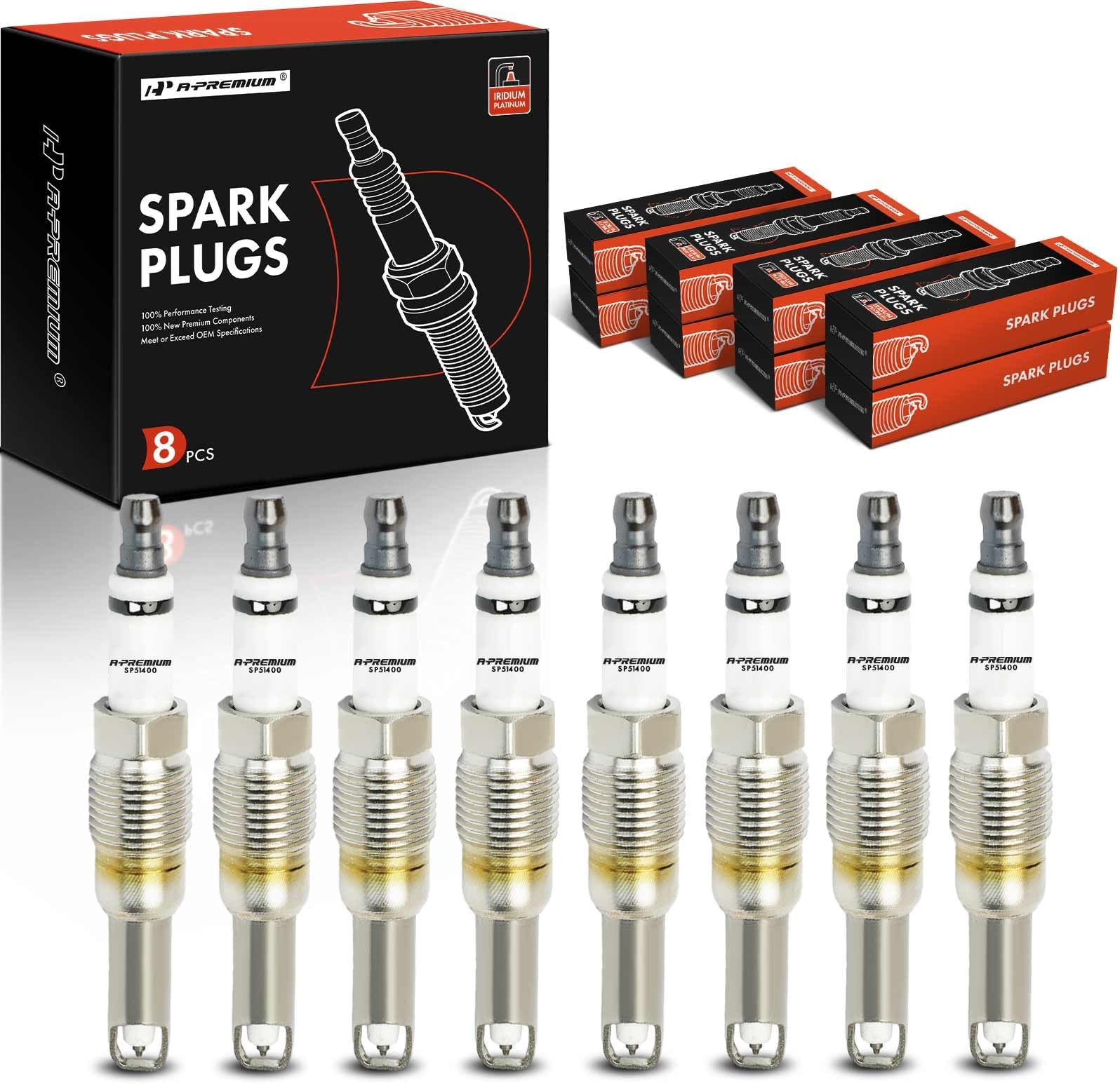 A-Premium Spark Plug Replacement for Ford Explorer 2006-2008 Explorer Sport Trac Mustang Avanti Mercury Mountaineer, V8 4.6L, Iridium, Set of 8