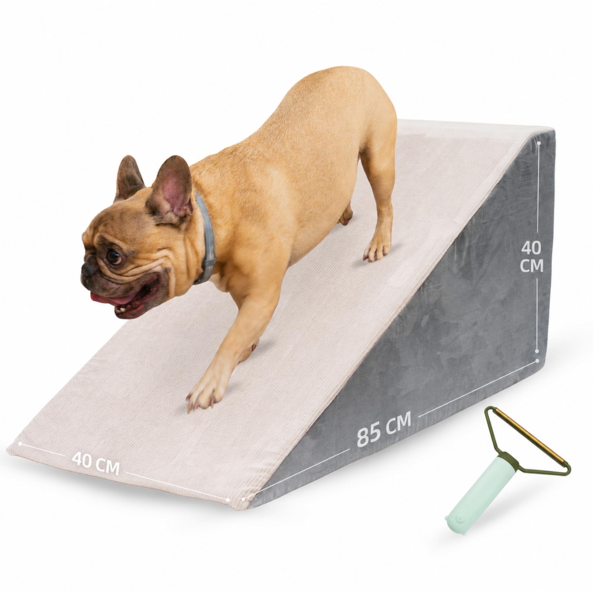 Rampa para Perros Sofá y Cama, Escalera para Perros Pequeños y Grandes, Escalera para Mascotas, Funda Extraíble y Lavable, Base Antideslizante, 40 cm de Alto