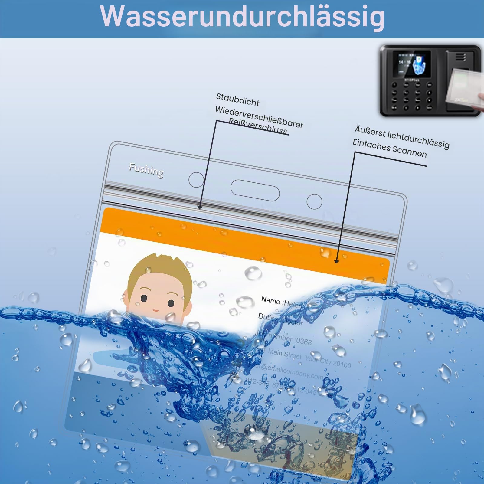 Ausweishülle Mit Band,Fushing 100 Stück Schwarz Lanyards Schlüsselbänder Ausweishülle Namensschilder Mit Schlüsselband Badge Hülle Kartenhülle Mit Band Namensschilder Hüllen Namensschild Mit Band