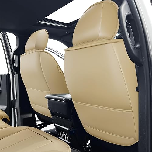 Miniatura 4 de OASIS AUTO Dodge Ram Accessories Fundas de asiento 2009-2025 de cuero de ajuste personalizado para camión, cojín 1500-2500-3500 tripulación doble