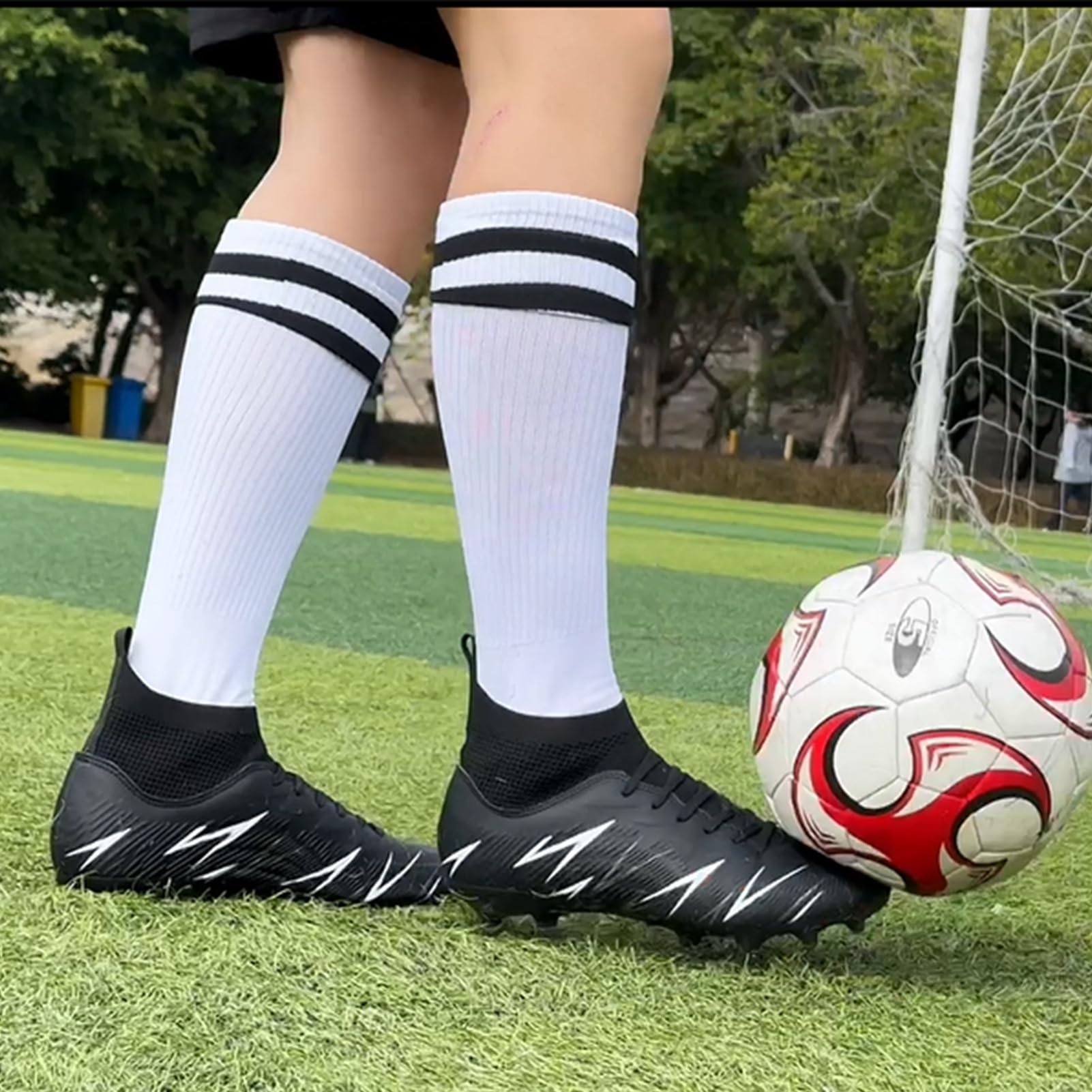 Mens Football Boots Spike High Top Football Shoes Astro Turf Trainers AG FG Soccer Cleats Boys Professional Athletic Shoes - 2