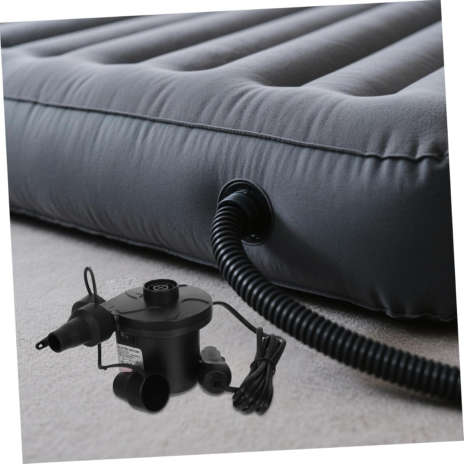 STOBAZA 1 Set Nozzle Quiet Operation Stable Power for Camping Pool and Inflatable Beds US Plug