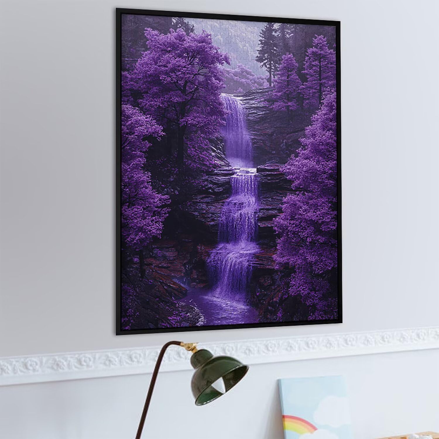 Puzzle dla dorosłych, 1000 elementów, Purple Falls, 75 x 50 cm, puzzle dla dorosłych, edukacyjna zabawa, wyzwanie, zabawka, 1000 elementów, puzzle dla dzieci, jako prezent i dekoracja ścienna, L-1034