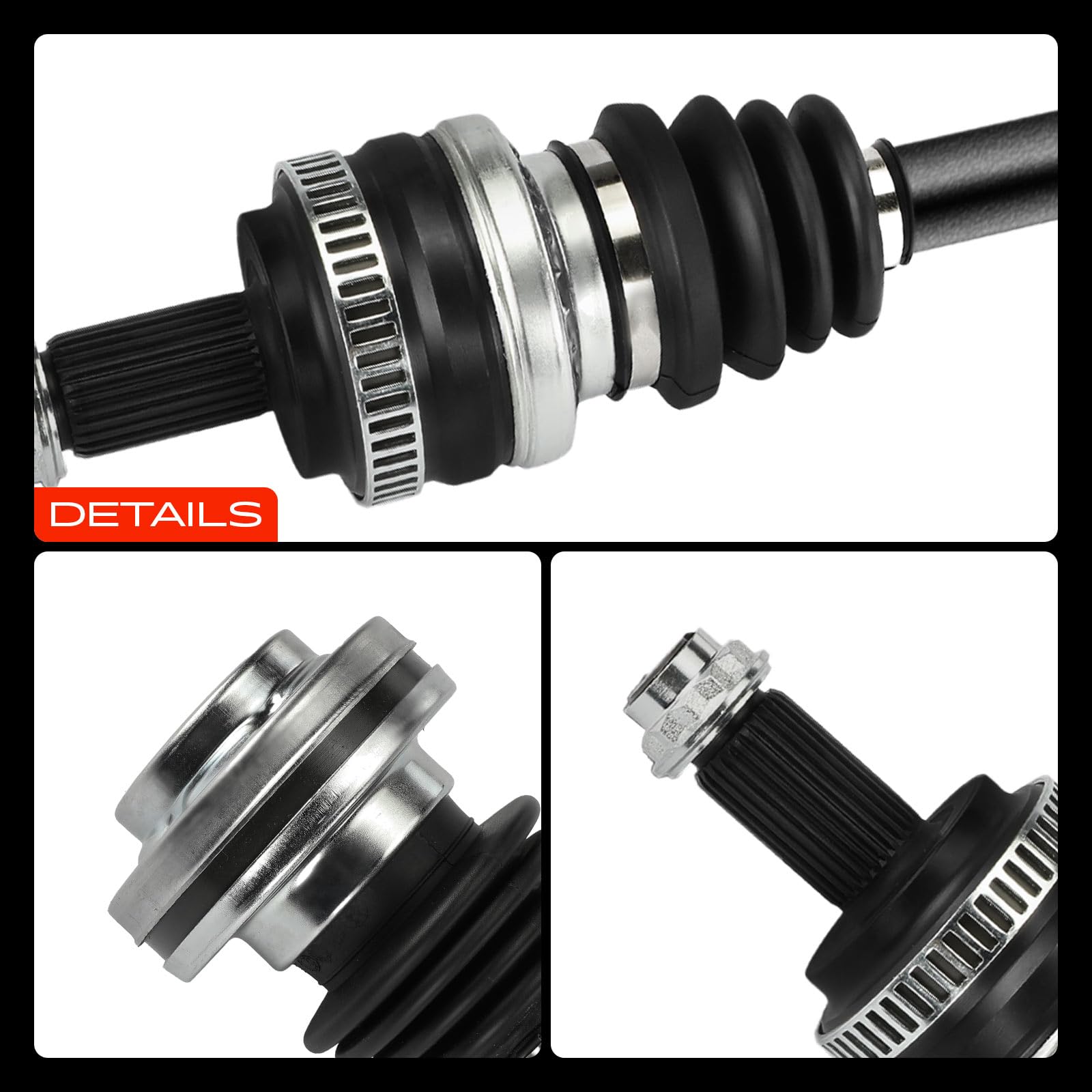 Frankberg Semiasse Albero di trasmissione AT/MT Con ABS Ring Asse Posteriore Destra Compatibile con Serie 3 Compact E36 316 318 1994-2000 Z3 R.o.a.d.s.t.e.r E36 1.8i 1.9i Replace# 33211229645