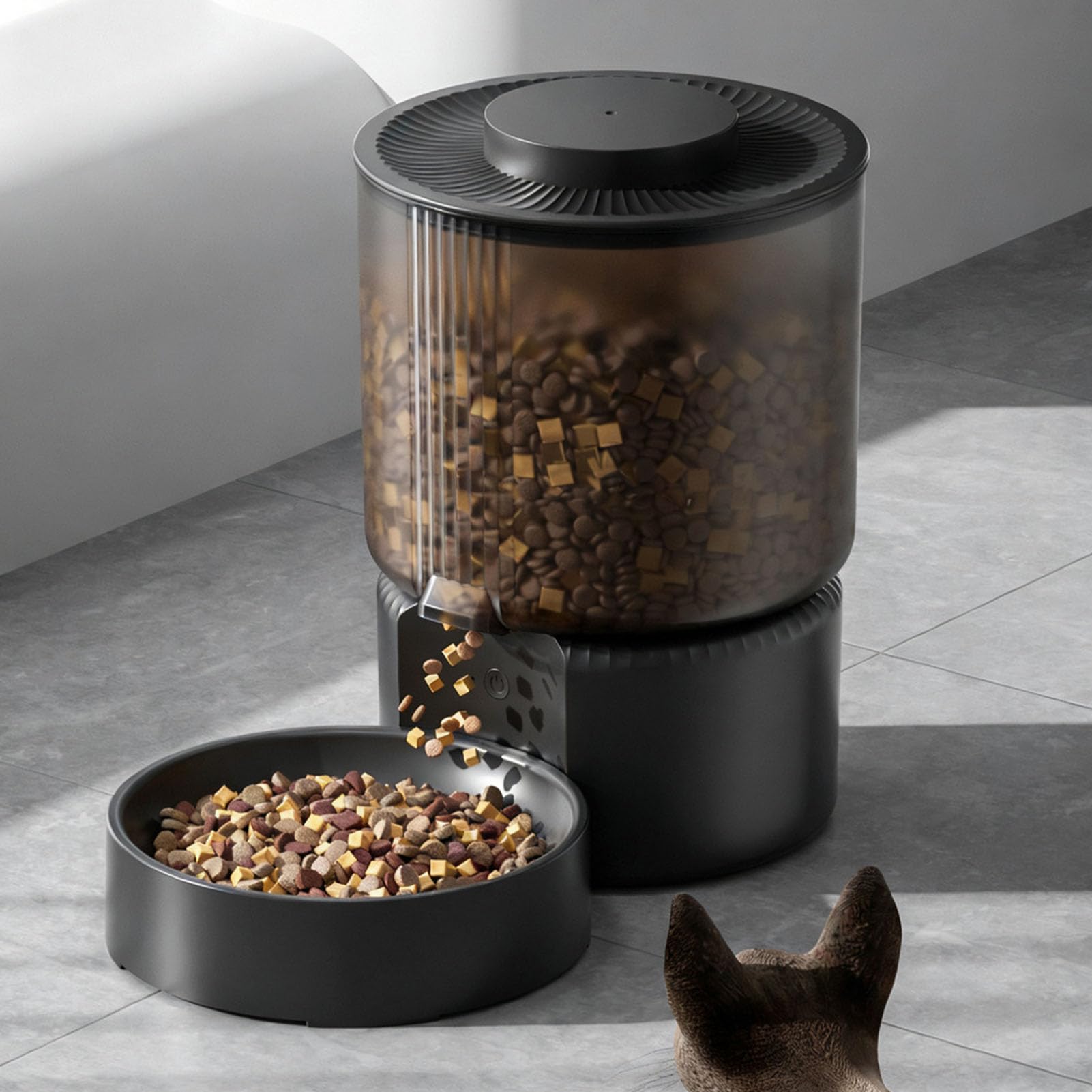 TOPINCN Distributeur Automatique de Nourriture pour Chat, 3L,