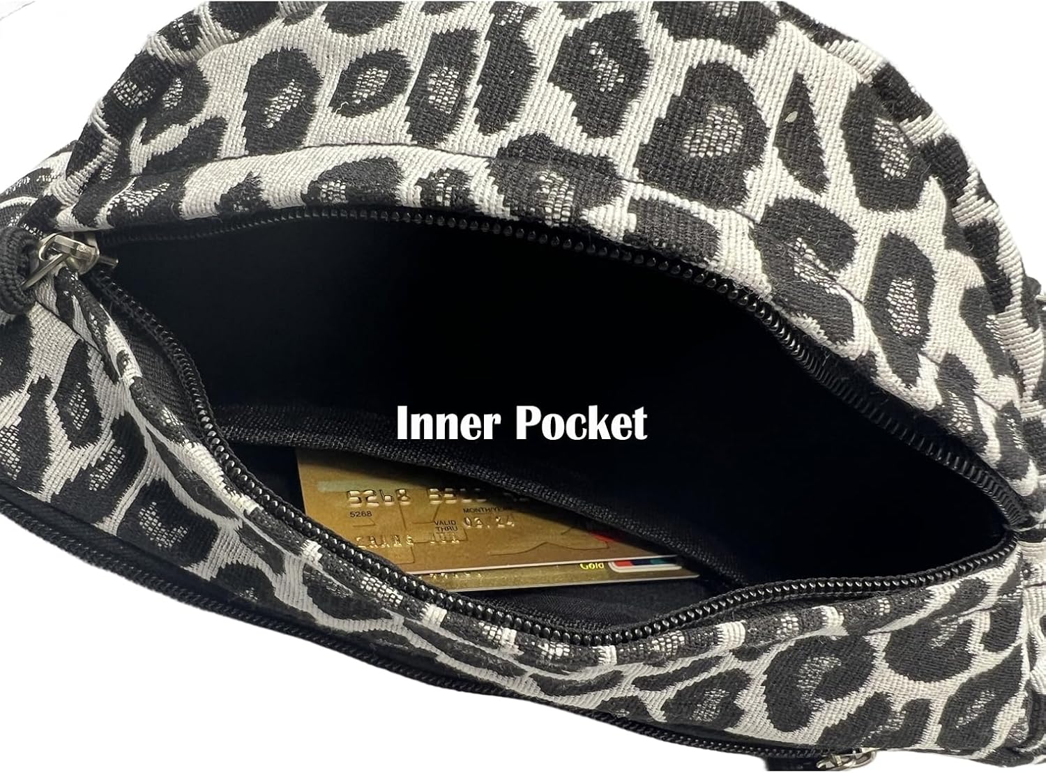 Women'S Leopard Print Waist Bag, Made Of Durable Canvas Material, Can Be Used As A Waist Bag, Crossbody Bag Or Chest Bag. Suitable For Running, Traveling Or Daily Adventures. - Image 5