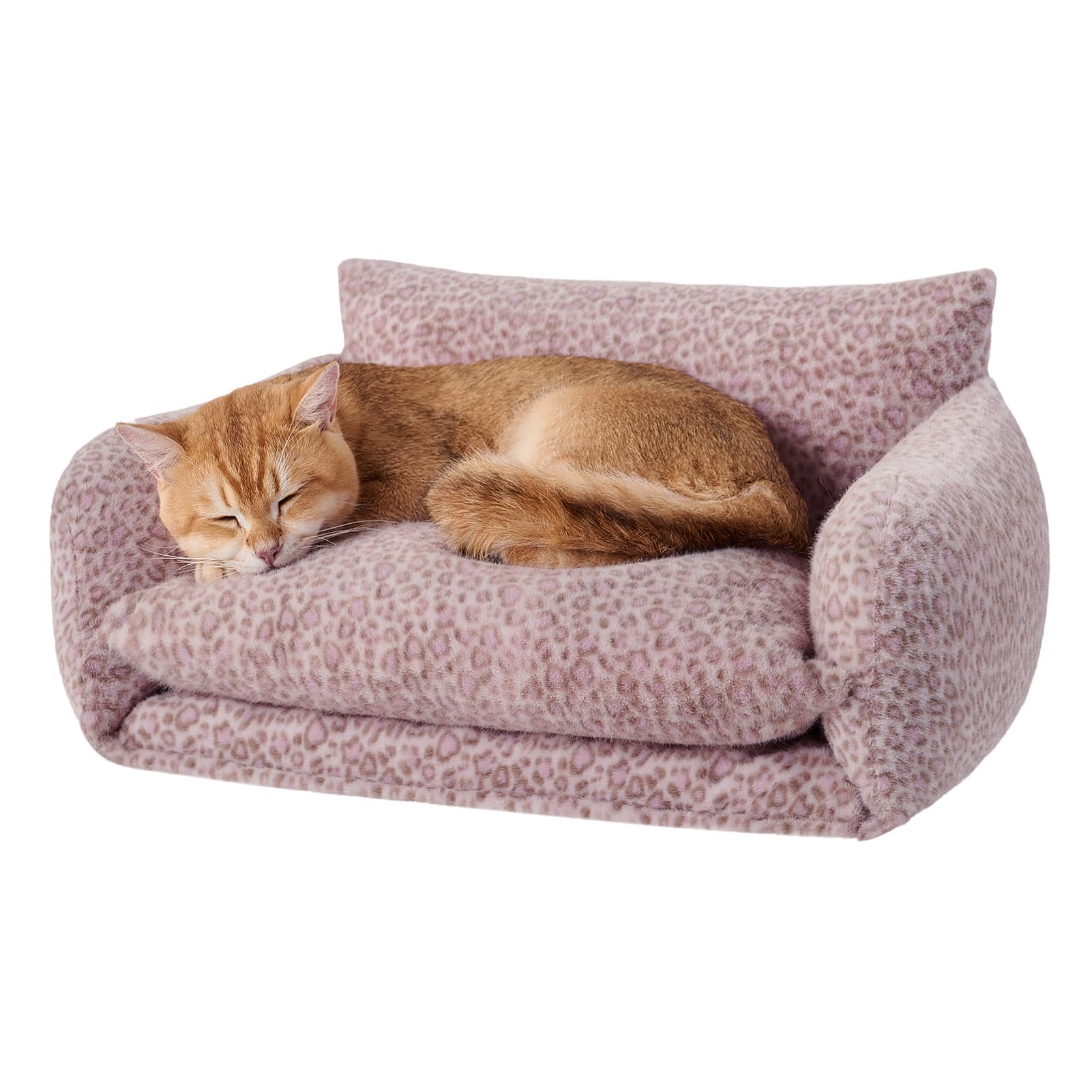 Hollypet Cat Bed Small Dog Orthopedic Couch Beds for Pets up to 13 lbs