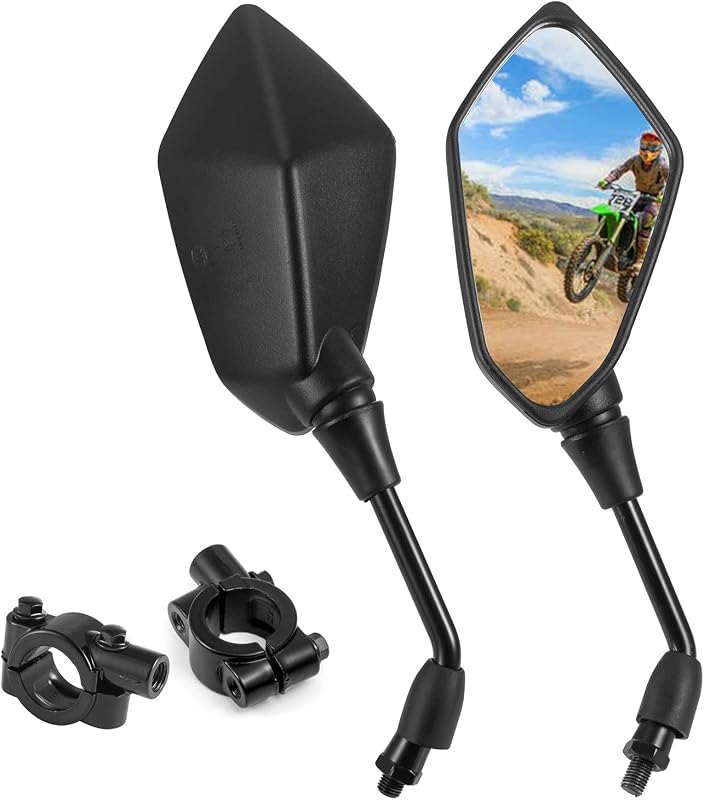 La fibra de carbono XYZCTEM Diamond es adecuada para todos los motores y vehículos todo terreno, espejos retrovisores, abrazadera de manillar, compatible con Harley Davidson a Honda, Suzuki a Kawasaki, Yamaha y más