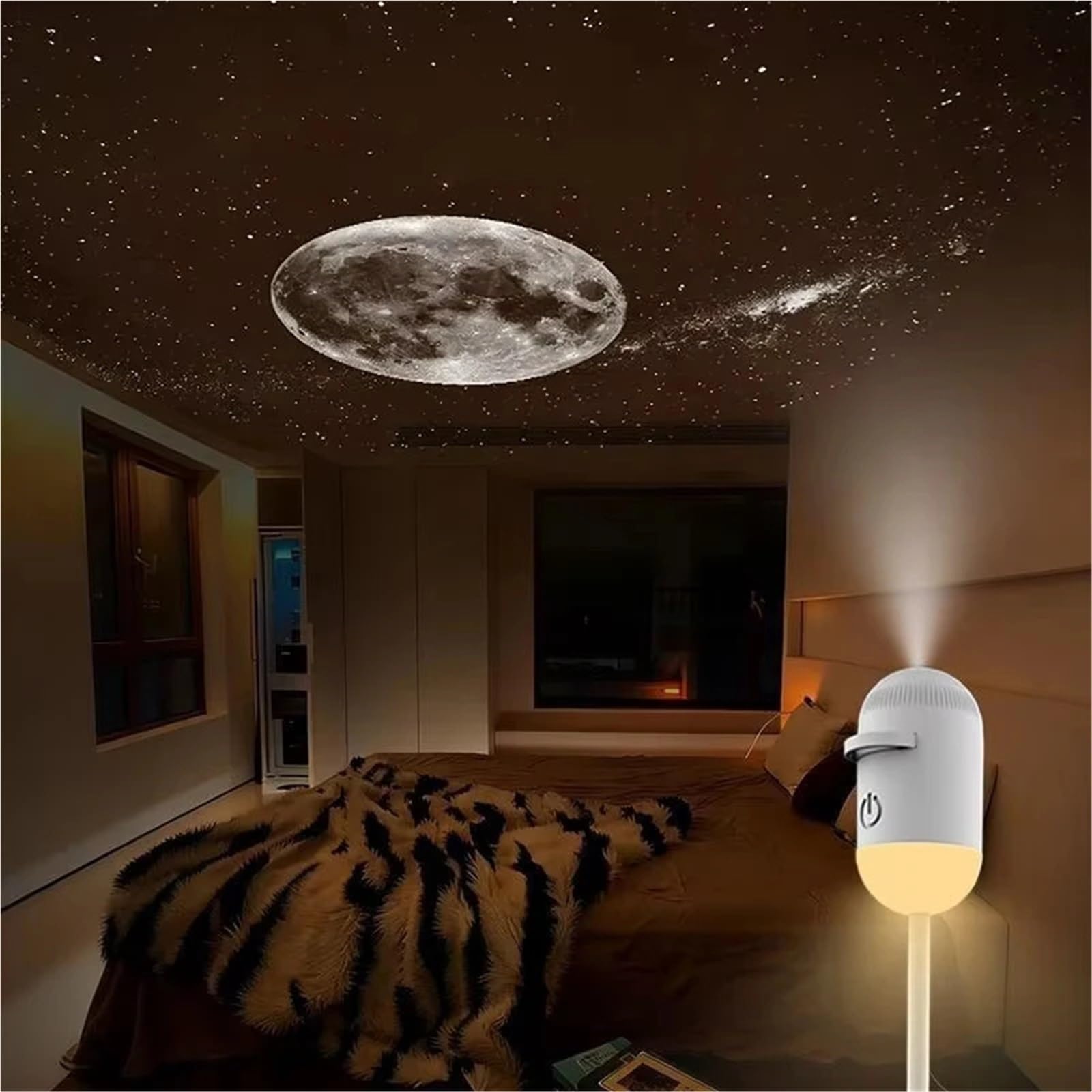 Lampka nocna do mini projektora Galaxy Star 2 w 1: idealna do sypialni, dekoracji samochodu i prezentów dla dzieci (kolor 4)