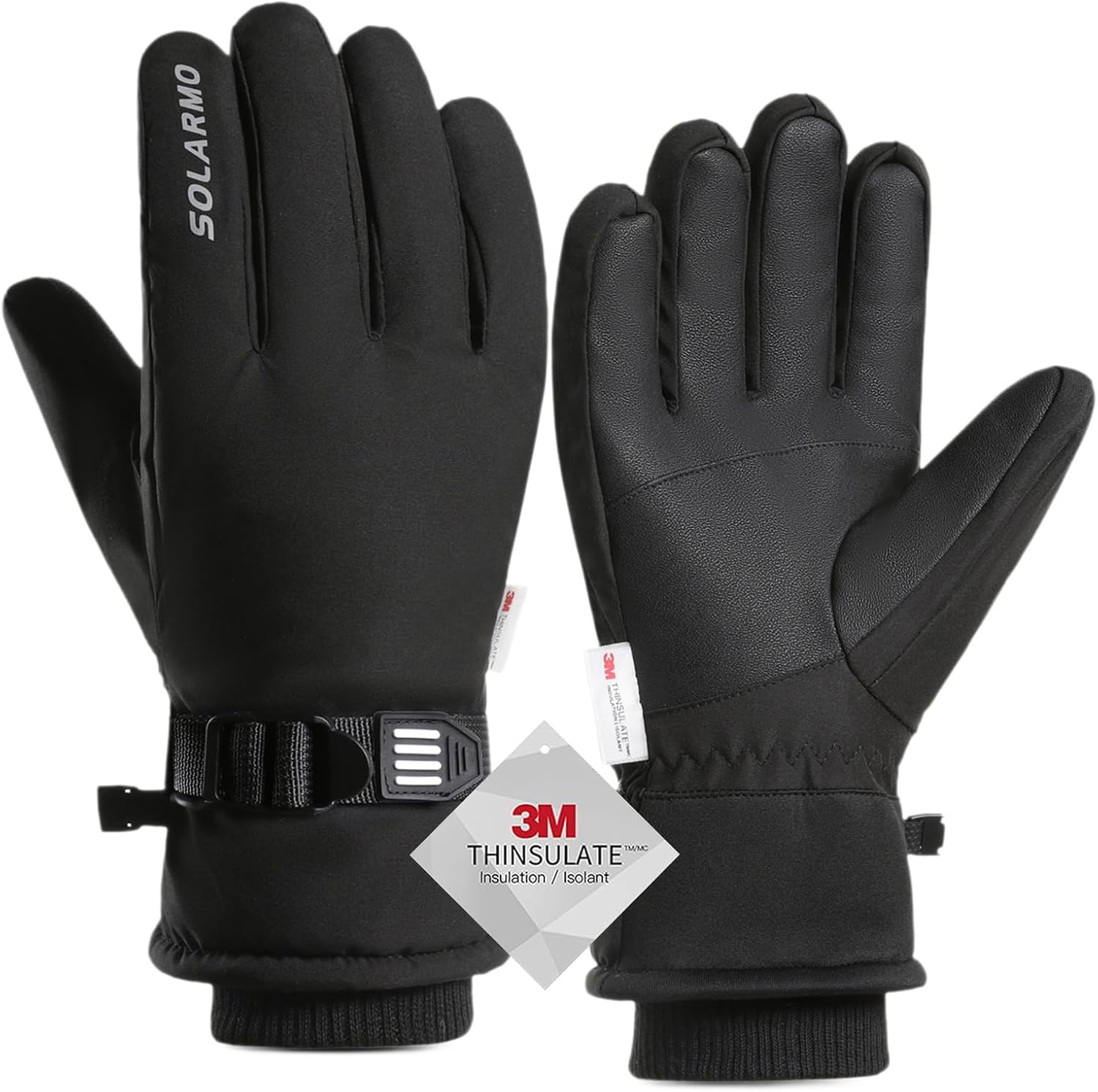 Winter Gloves with Waterproof Touchscreen, Anti-Slip Snow for Men Women