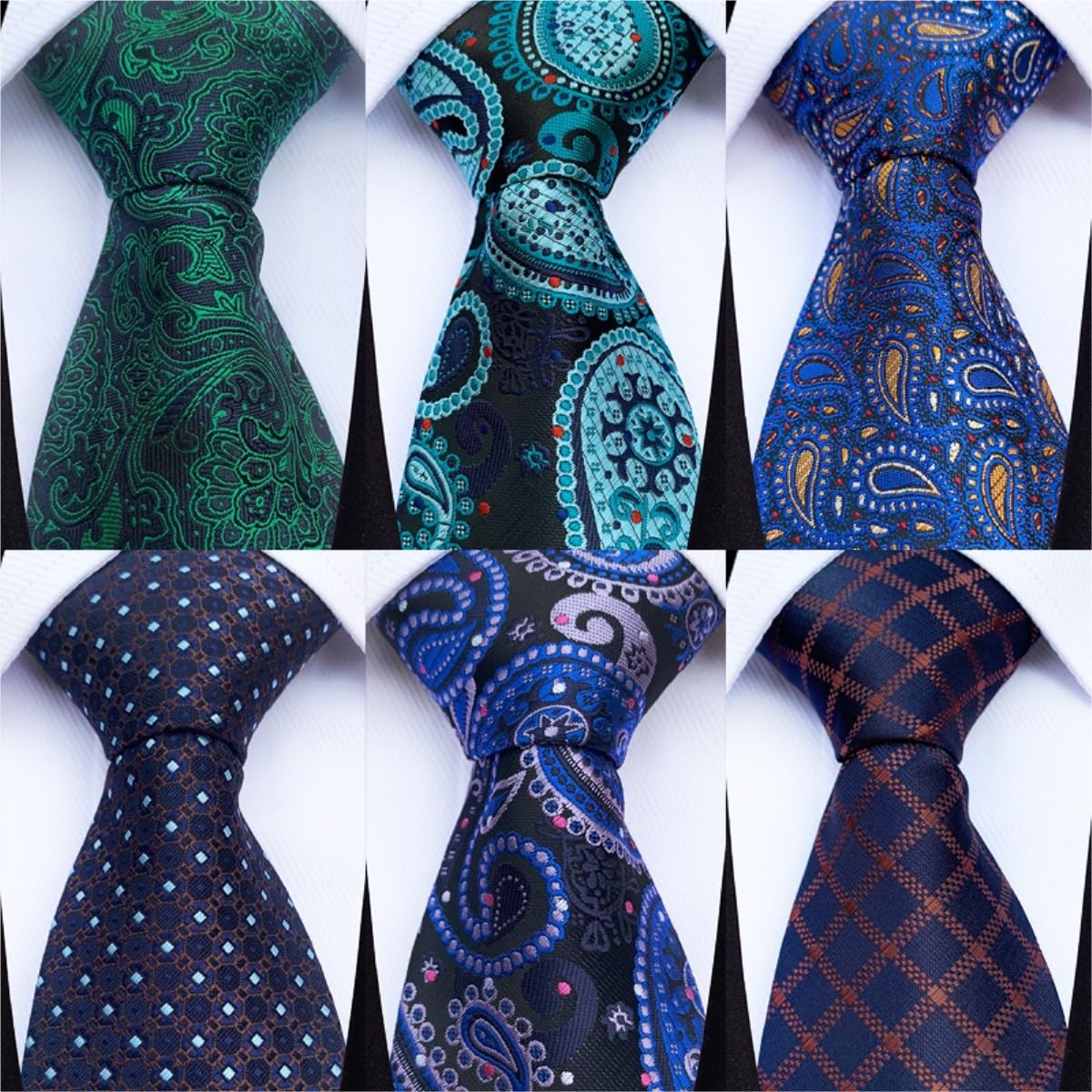 Krawatte Für Formell Herren Krawatte Klassisch Gewebt Formal Kariert Krawatten Taschentuch Für Hochzeit Party Hochzeit Krawatten