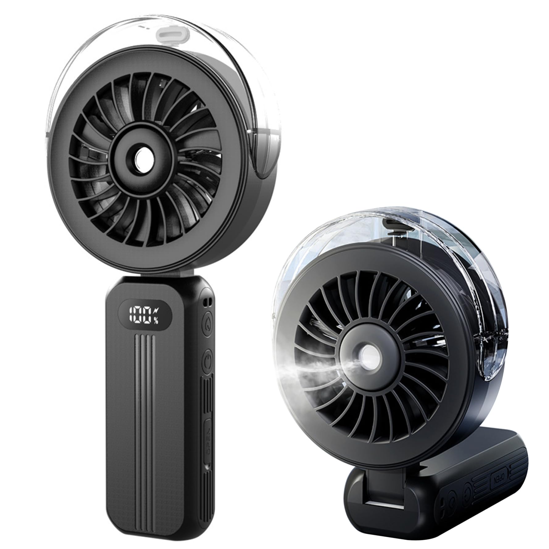 Ventilateur de maquillage pliable pour un teint frais au bureau ou en voyage