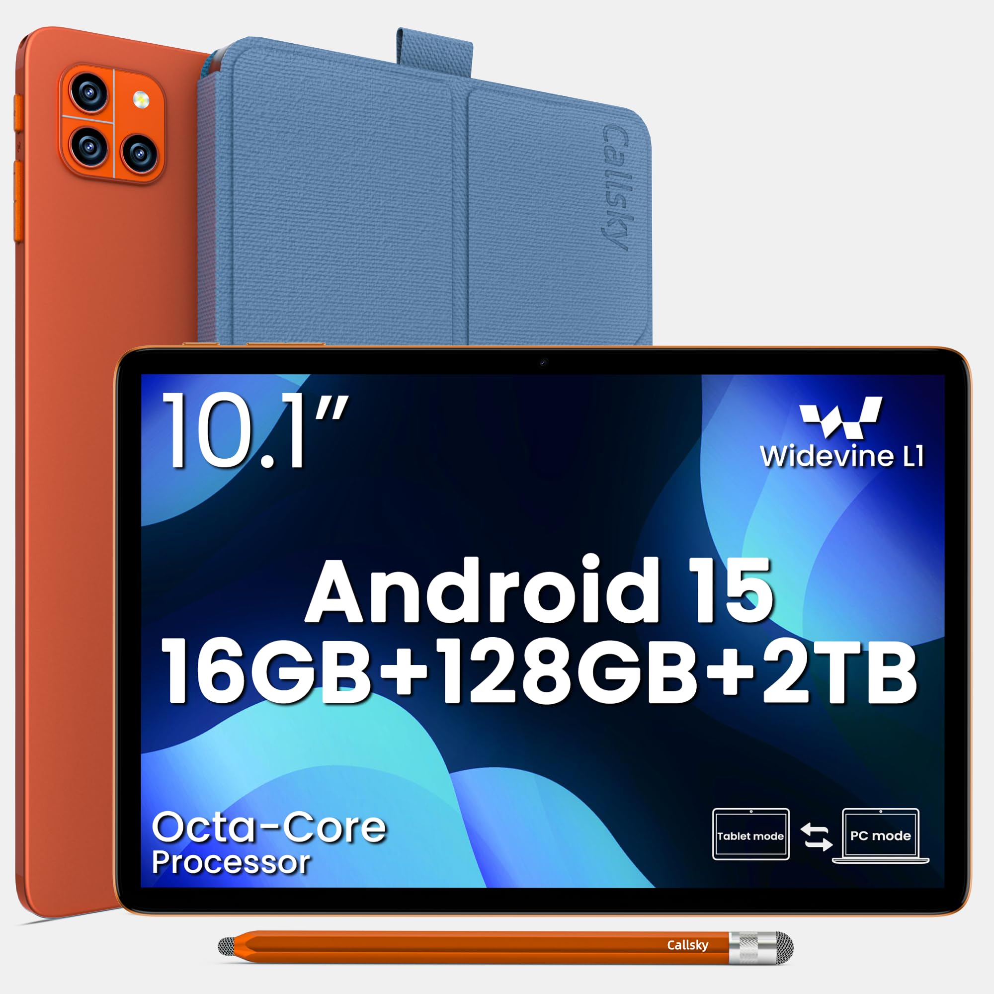 Amazon.com : Android 15 Tablet 10.1 Inch, 16GB RAM 128GB ROM, Octa