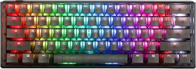 Ducky One 3 Mini Aura 60% Mechanical Keyboard: Quack Mechanics Dampening, Hot-Swappable Cherry MX Slient Red Switches, High-Density PBT Tripleshot Keycaps, RGB, US, Black
