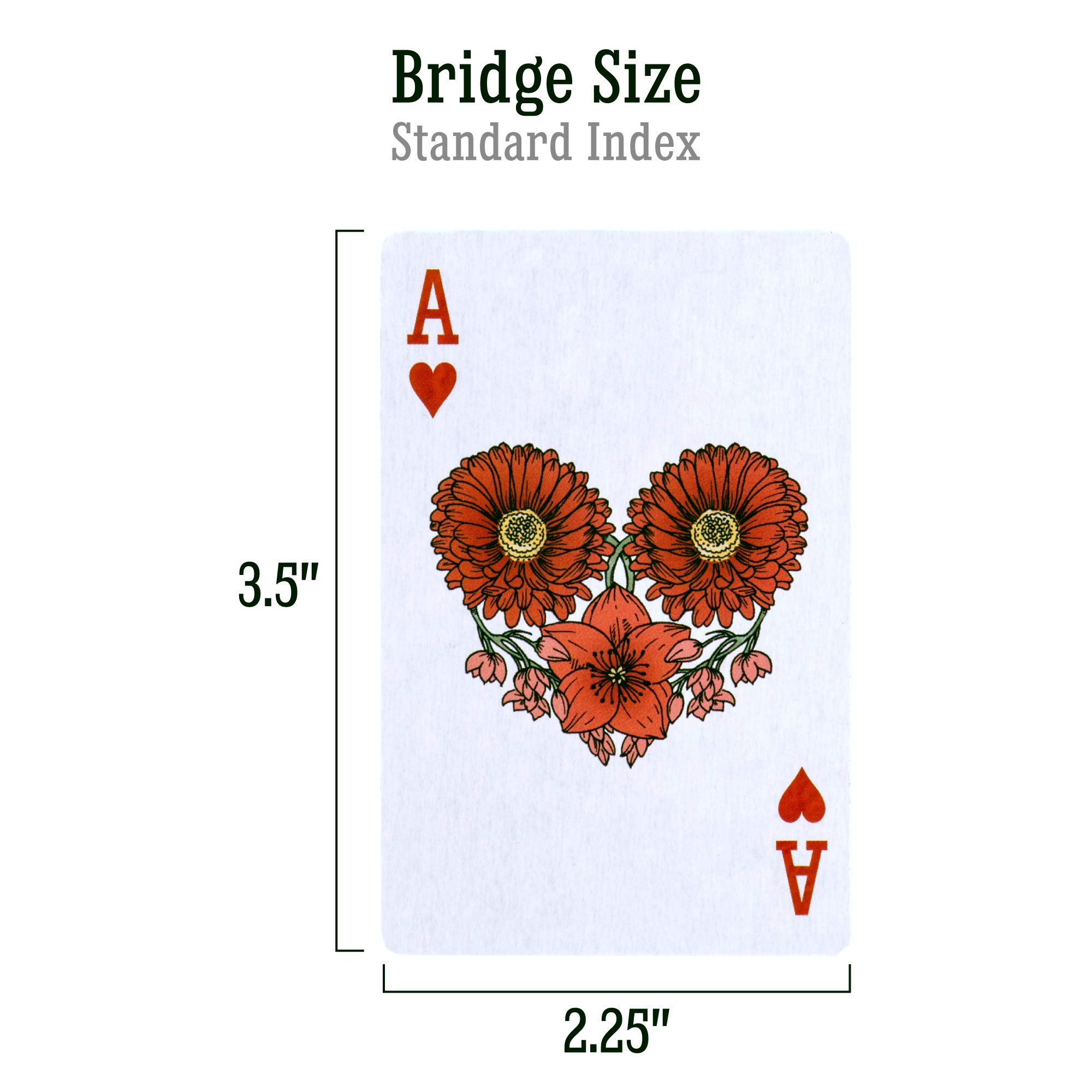 Let's Play Bridge | 6 Decks von bunten, Aquarell-inspirierten Blumen-Spielkarten | Spezieller 4-Farben-Index | Klassisches Familienspiel inkl. 25 Punktekarten