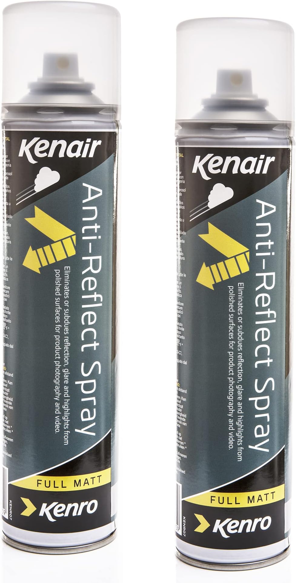 Box of 2 Kenair Anti-Reflect Full Matt 400ml Reduces Glare and Reflection Easy to Apply and Remove - KENR07