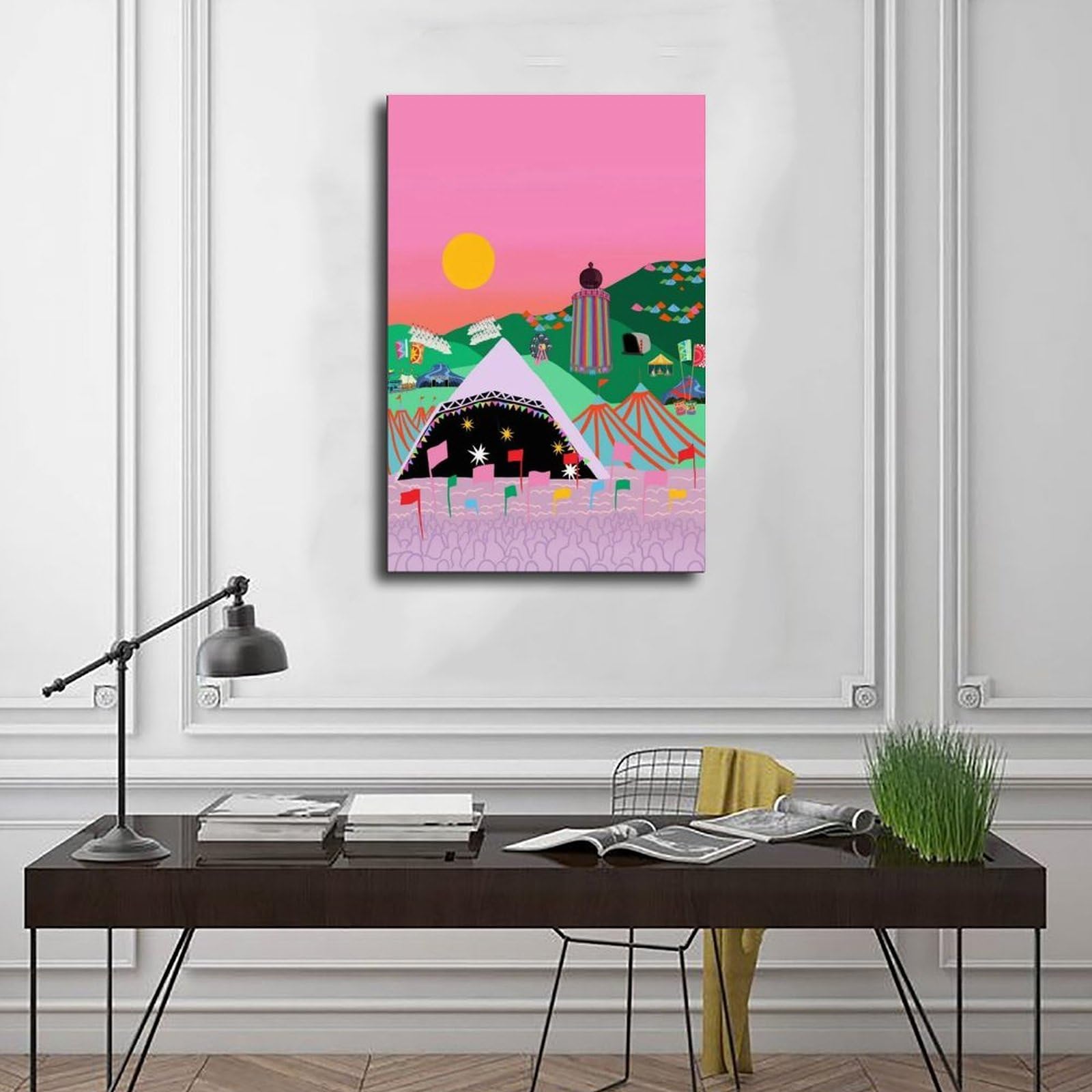 Poster su tela per festival musicali, decorazione per camera da letto, ufficio, stanza, regalo, 60 x 90 cm