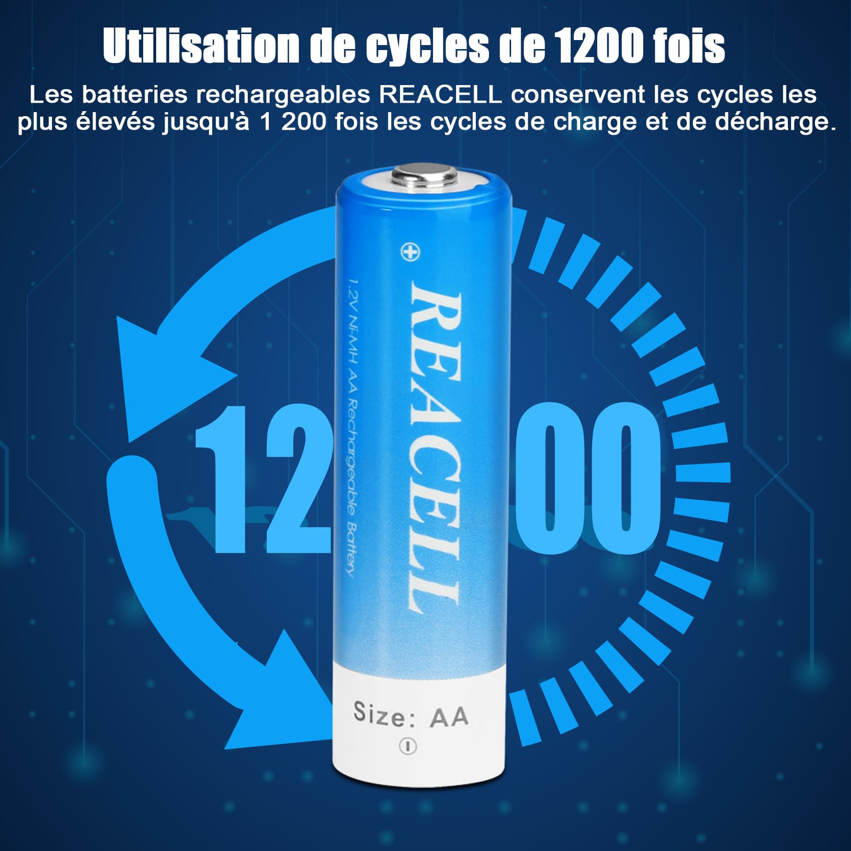 16X NI-MH AA Piles Rechargeables 2800mAh + 4 Slots Chargeur de Piles Rapide pour AA AAA Piles Rechargeables Ni-MH