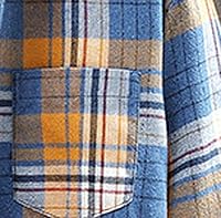 Vista 7 de T Shirts for Men Fashion Cotton Button Down Collar Shirt Jackets Classic Fit Long Sleeve Plaid Shirts Coat 2023