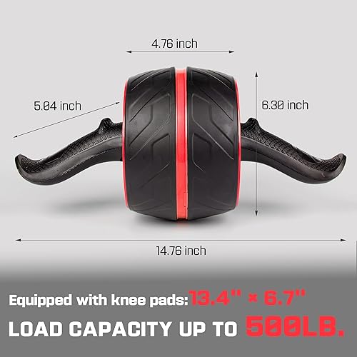 Miniatura 9 de Ab Roller Wheel with Knee Pad Mat,Automatic Rebound Abdominal Wheel Abs Workout Equipment,Home Gym Equipment,No Noise Ab Wheel for Men&Women