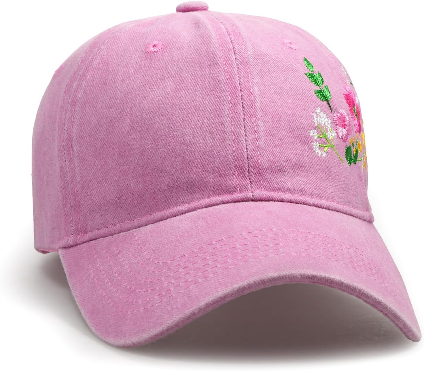 Glamorstar Floral Embroidered Baseball Cap for Women Trendy Flower Hats image 5