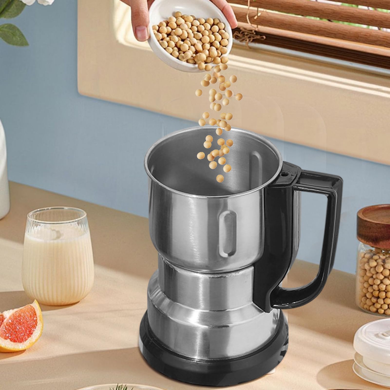 Macinacaffè Elettrico/macinacereali – Macinacaffè In Acciaio Inossidabile, Macinaspezie Elettrico Per Uso Domestico | Macinino A Secco, Tritatutto Per Cereali, Riso E Spezie