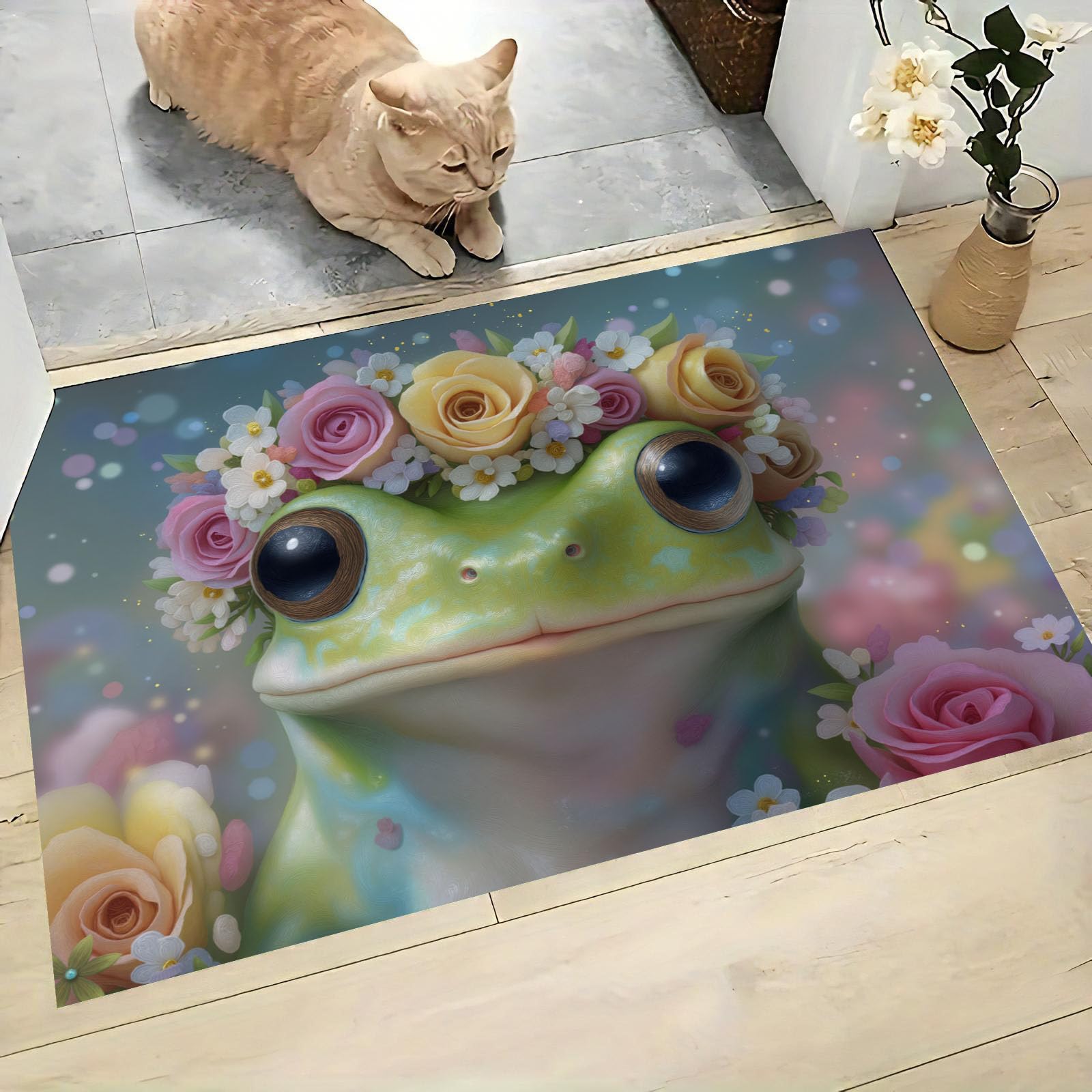 Tapis d'entrée lavable anti-glisse 45x75cm idéal pour éviter les saletés